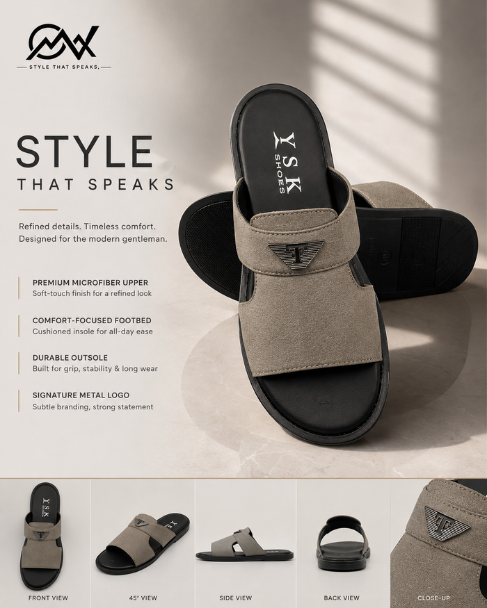 Men’s Premium Comfort Slippers – Stylish Casual Wear  OUTWEAR