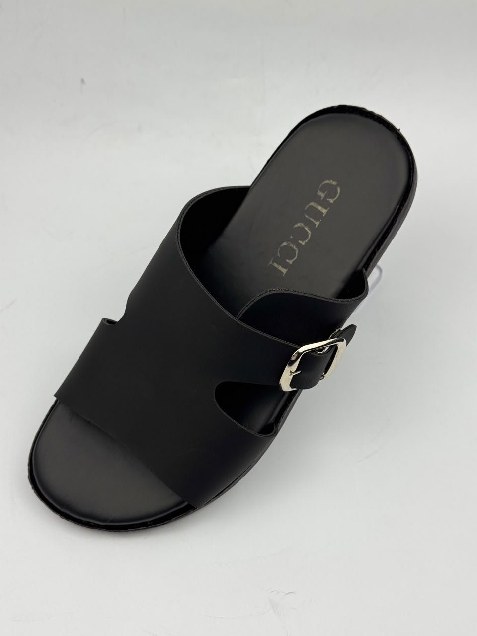 Outwear Premium Black Buckle Slippers for Men