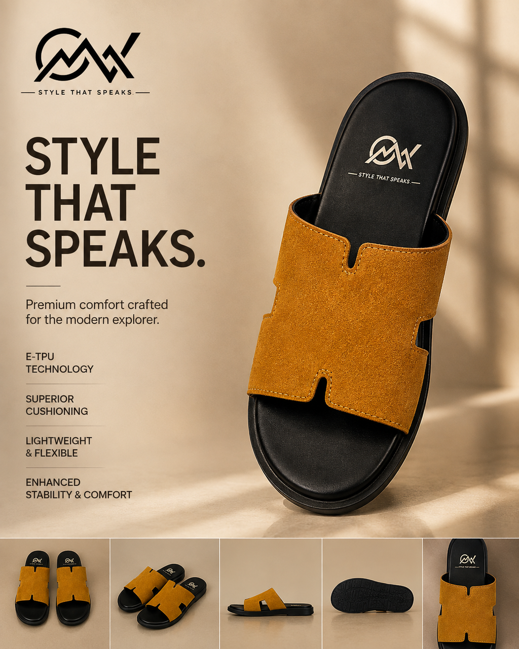 Outwear Premium Comfort Slippers – Mustard