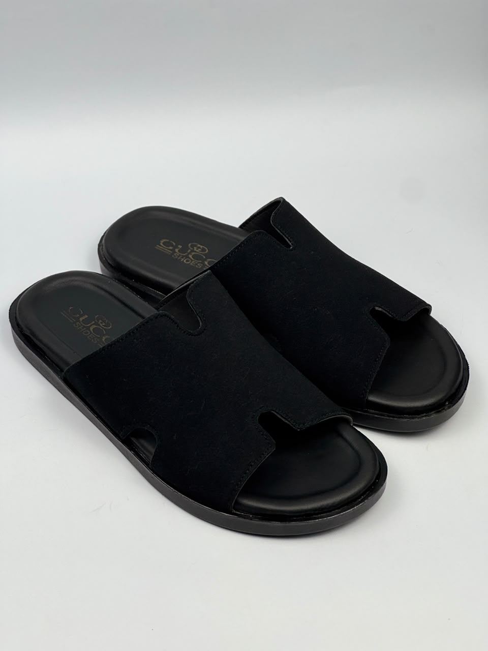 Outwear Premium Suede Comfort Slippers – Black