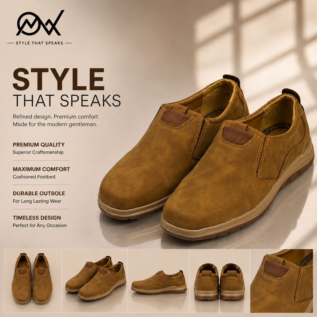 Premium Brown Men’s Slip-On Shoes | Style That Speaks