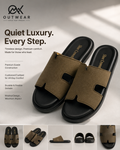 Premium Olive Brown Comfort Slippers for Men