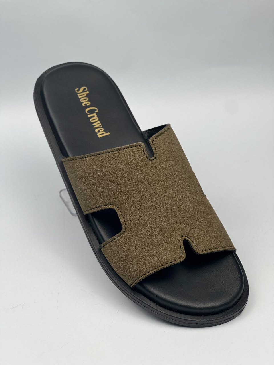 Premium Olive Brown Comfort Slippers for Men