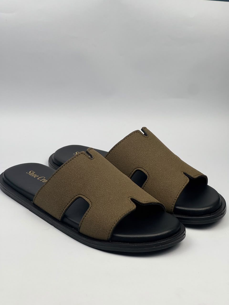 Premium Olive Brown Comfort Slippers for Men