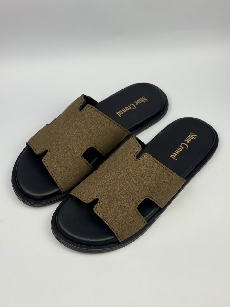 Premium Olive Brown Comfort Slippers for Men